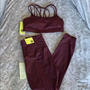 Sports Bra & High-Waisted Legging Matching Set NWT